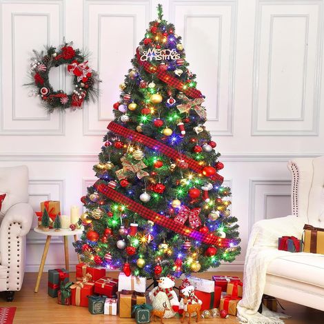 Sapin de Noël Artificiel 140 cm, 500 LED RGBW, 9 Modes, 1450 Branches (1/5)