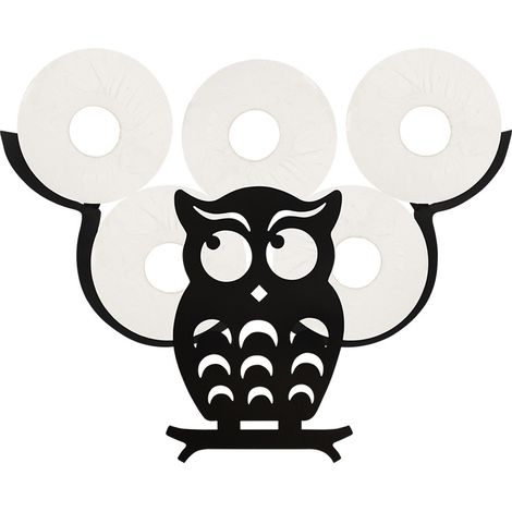 Porte-papier toilette décoratif en forme de hibou et de mouton, support mural pour mouchoirs en forme d'animaux, peut contenir 7 rouleaux (1/3)
