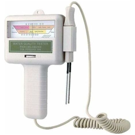 Testeur de qualité de l'eau, Qualité Eau Testeur, PH Testeur Automatique de Chlore Résiduel Ph Eau Testeur Analyse Chlore Piscine Kit Test-- (1/5)
