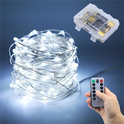 Guirlande Lumineuse, 2M 20LED (Blanc froid) Girlande de Lumière IP65 Etanche Guirlande LED Decoration pour Sapin de Chambre Noël Mariage Fête Festiva (1/5)