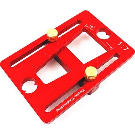 Gabarit de traçage de précision pour tenons et queues d'aronde en alliage d'aluminium rouge, outil de mesure pour le travail du bois