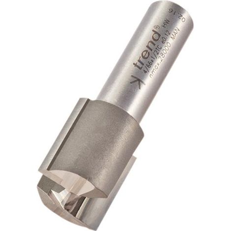 Trend 4/66X1/2TC 4/66 x 1/2 TCT Two Flute Router Cutter 22 x 25mm TRET46612TC