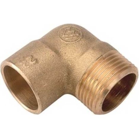 Codo Macho 92G Latón Soldar  Cobre ''CU'': 12-3/8