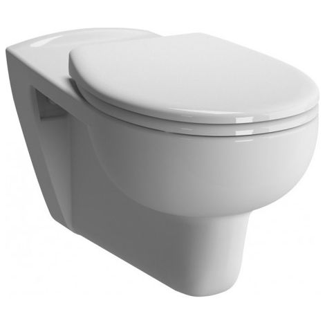 WC suspendu CONFORMA chasse d'eau plate, avec rebord fermé, blanc VITRA