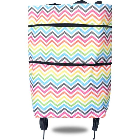 Foldable Shopping Bag with Wheels, Portable Grocery Trolley in Oxford Cloth, Easy Maneuverability, Multifunctional for Shopping, 89o1adigm7 (1/5)