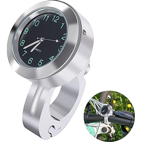 [NEVER USED] Motorcycle Clock, White Diameter 22-25mm Waterproof Luminous Motorcycle Clocks for Handlebars, Handlebar Mount Clock for Motorcycles, Electric Vehicles