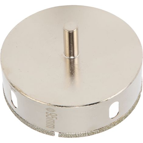 Jeu de 6 trépans diamantés 95mm pour carrelage céramique, porcelaine, verre, marbre, granit et quartz - scie cloche diamant pour perceuse. (1/5)