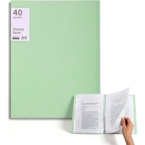 Carpeta para documentos tamaño A4，30,8 x 23 cm，Incluye 40 fundas，Carpeta para guardar exámenes (1/5)