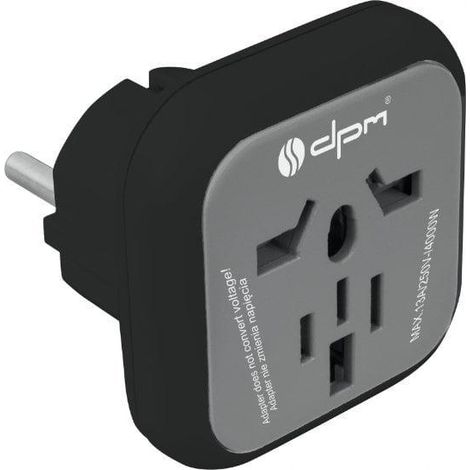 Adaptador de viaje dpm toma europea 10 A 250V AC (1/3)