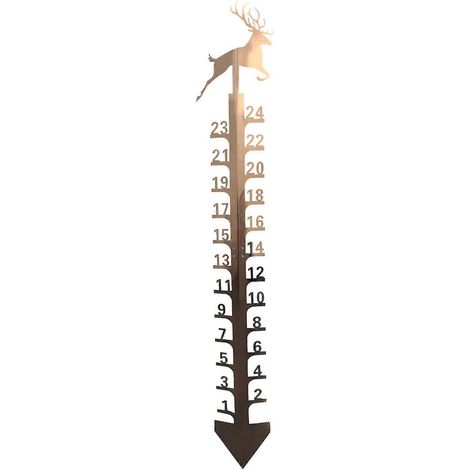 Décorations De Fêtes, Jauge À Neige En Métal Fabriquée À La Main 24 Pouces Pour Jardin Extérieur, Décoration De Jardin Q (1/5)