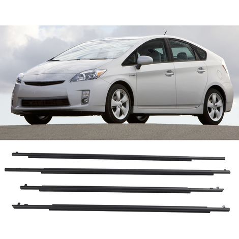Satz mit 4 Fensterdichtungen und Zierleisten, passend für Toyota Prius 2010-2015 (Übergröße) (75710-47021 75720-47021 75730-47021 75740-47021) (1/5)