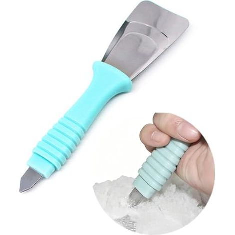 Stainless Steel Freezer Defroster, Double Head Defrosting Spatula, Fridge Scraper, for Home and Car Use (1/5)