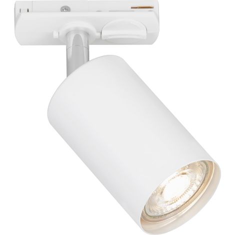 Système de rail Rail Spotlight, pivotant, orientable, combinable, accessoires, Tracklight, spot, GU10, spot de plafond, projecteur, plafonnier, 138x38x55 mm (LxlxD), blanc (1/5)