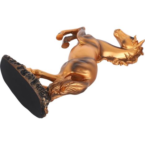 Figurine Décorative Cheval Debout 20 Cm Résine Mate Sculpture Feng Shui Symbole De Prospérité Réussite Décoration Bureau Salon Présent Pendaison De Crémaillère (1/5)