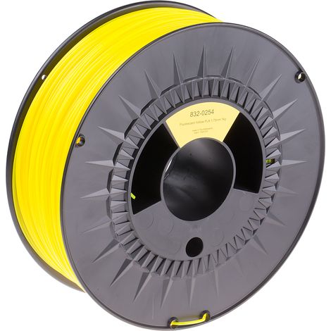Filament pour imprimante 3D RS PRO, PLA, Ø 1.75mm, Jaune fluorescent, 1kg, FDM ( Prix pour 1 ) (1/3)