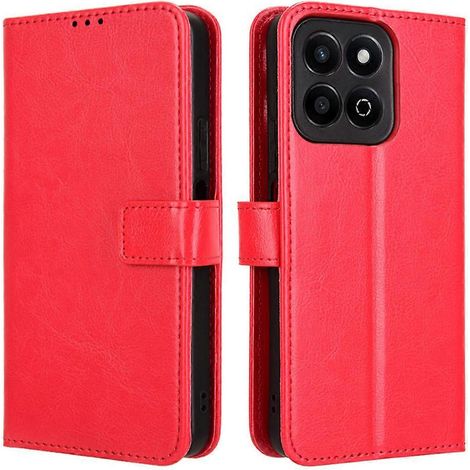 Brieftaschenhülle aus Crazy-Horse-Leder mit Struktur, kompatibel mit Honor 200 Smart 5G / Play 60 Plus 5G (1/5)