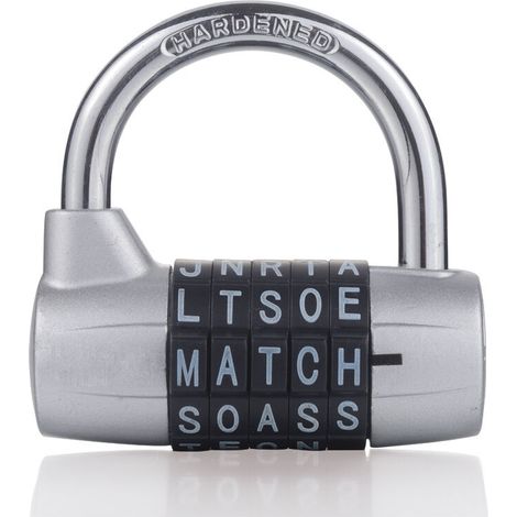 Cadenas à combinaison à 5 chiffres pour valises, trousses de maquillage, sacs de sport, antivols de vélo - sans clé - idéal pour les escape games (argenté)