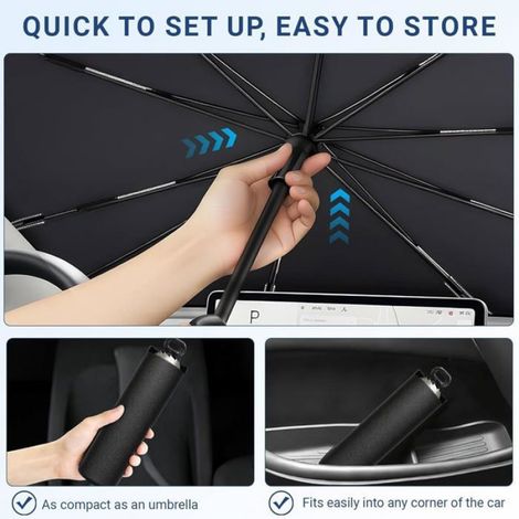 Pare Soleil Voiture, Parapluie Pare Soleil Voiture Pare Brise Avant Intérieur, Parasol Pare-Brise Pliable, Pare-Soleil Voiture Pou (1/5)