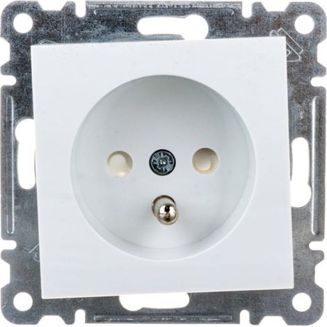 Porta singola Lumina con/senza otturatori di contatto da 16A, bianca WL1040