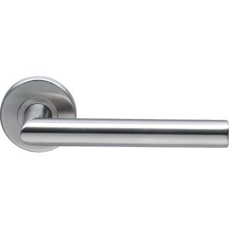 Béquille double droite en inox 304 sur rosace ronde série V EST 21 - NORMBAU