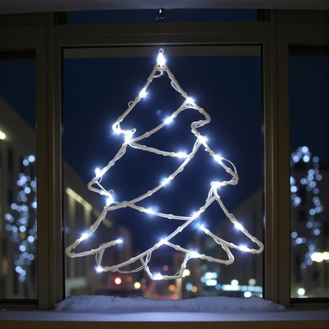 Cool White LED Christmas Tree Window Light (1/3)