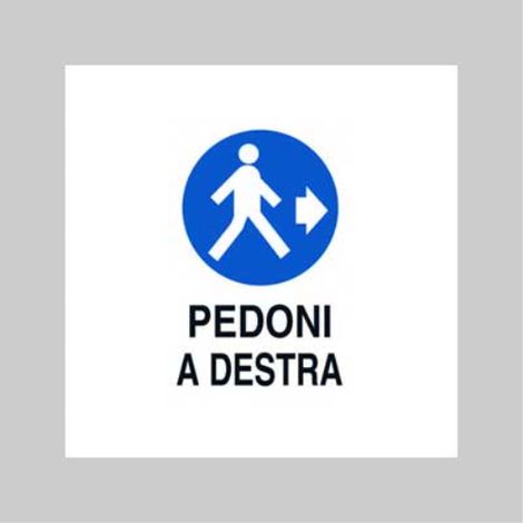 Cartello 'pedoni a destra' 40x60 cm (10 pezzi)