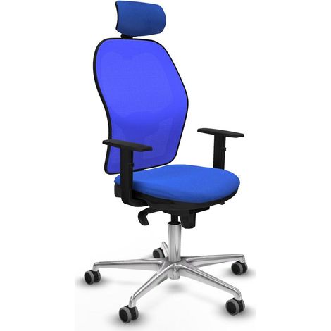 piqueras-y-crespo Silla ergonómica moderna azul para oficina