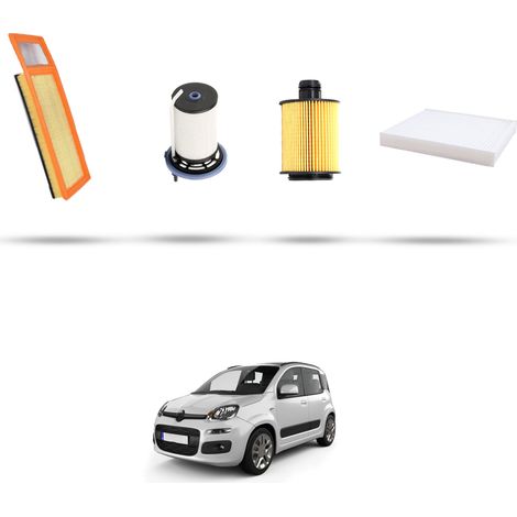 Kit tagliando 4 filtri compatibile con Fiat Panda III 1.3 JTD 55kw dal 2012 (1/5)