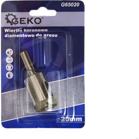 Foret diamanté geko diamond core drill bit 20mm 6mm revêtement (1/3)