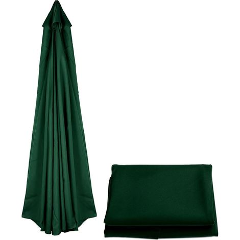 Toile de Rechange pour Parasol 8 Baleines 3.0m Rond Vert pour un parasol pied central Housse Pour Terrasse Jardin Piscine Parapluie En Porte-à-faux (1/5)