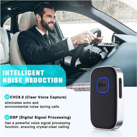Bluetooth 5.0 Autoradioempfänger, Bluetooth-AUX-Adapter mit Geräuschunterdrückung, Bluetooth-Musikempfänger für Stereoanlage (1/4)