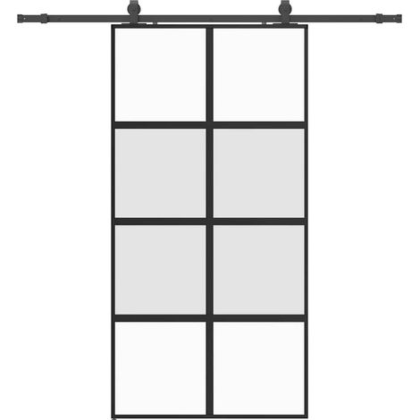 Maison Exclusive - Schiebetür mit Beschlag Schwarz 102,5x205 cm H