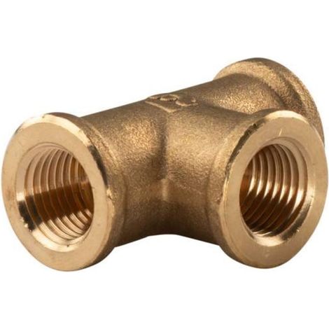 Messing Gewinde-Fitting T-Stück 1/4"IG - 1/4"IG - 1/4"IG (DN 8) - schwere Ausführung