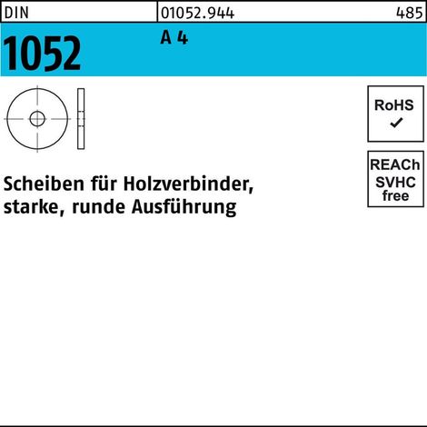 DIN 1052 Scheiben f. Holzverbinder A 4 25 x 92 x 8 A 4 S 10 Stk (1/2)