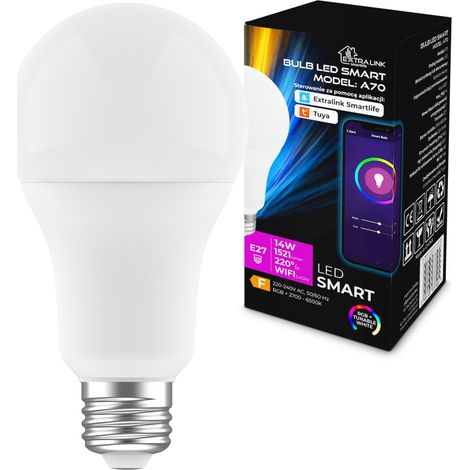 Extralink smartlife e27 a70  bombilla led  2700-6500k wifi 220-240v
