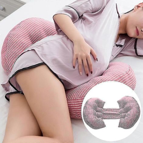 Coussin de grossesse en forme de U 65x38cm pour le soutien du ventre, idéal pour les femmes dormant sur le côté. Coussin de maternité pour femmes enceintes. (1/5)