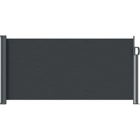 Rideau latéral rétractable, noir, 300 x 100 cm, polyester. (1/5)