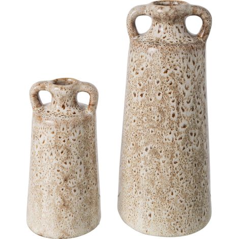 Set de 2 vases en porcelaine taupe - taupe (1/3)