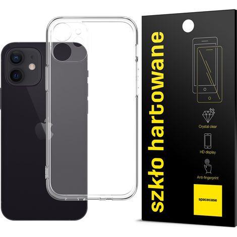 Cover posteriore in silicone trasparente per iPhone 12 Mini + Vetro (1/5)