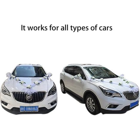Ruban pour pneu de voiture de mariage,décoration de mariage,blanc,rose,décoration de voiture,décoration de fête (1/4)