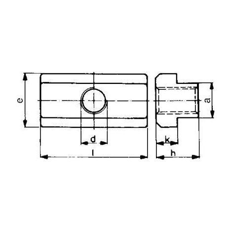 Tasseau DIN508L M10x12mm AMF 1 PCS