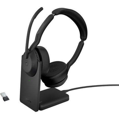 Evolve2 55 Auriculares Inalámbrico y alámbrico Diadema Oficina/Centro de llamadas Bluetooth Base de carga Negro (1/4)