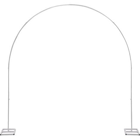 Hochzeitsbogen, geschwungenes Design, anpassbare Dekoration, L, WEISS (1/2)