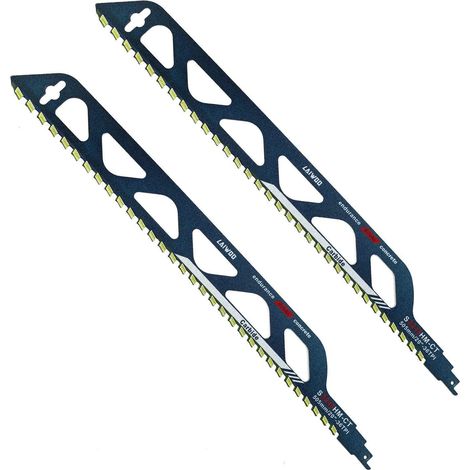 2x Säbelsägeblätter Stein Hartmetall 455mm für Porenbeton Ytong Ziegel (1/5)