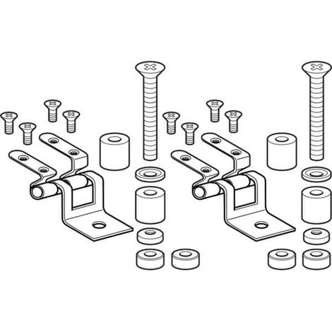 Geberit Set bisagras para asiento de inodoro Courreges, 596240000, 596240000