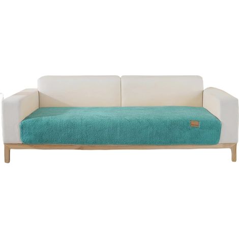 Housse de canapé antidérapante couleur verte, 70 × 150 cm, protection velours (1/5)