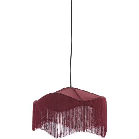 Light & Living - lámpara colgante - Tiffany - rojo - metal - Ø