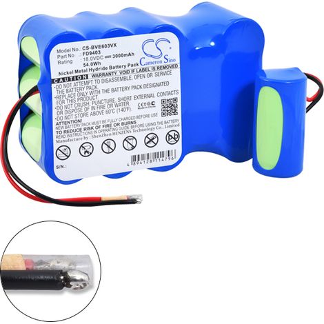NX – Batterie aspirateur balai compatible Bosch 18V 3000mAh – Technologie Nickel-métal hydrure – Durée d'utilisation prolongée - FD94030075199375 (1/2)