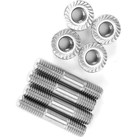Kit 4 pièces goujons et écrous échappement auto inox 304 M8x1,25 42 mm/1,65 in T25 T28 (1/5)