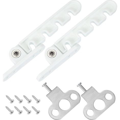 Pièces - Bloqueur de Fenêtre - Verrou Enfant Fenêtre - Sécurité Fenêtre - Limiteur de Fenêtre - Serrures Pour Fenêtres - 10,61,4 cm - Blanc - Plastique - Serrure de Châssis - Pour l'Ajustement de l'Ou (1/5)